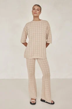Aime Knit Pant (Beige)